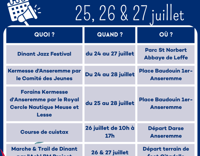 Que faire à Dinant ce week-end?