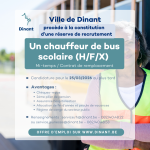 OFFRE D&rsquo;EMPLOI – Chauffeur de bus scolaire à mi-temps – CDR