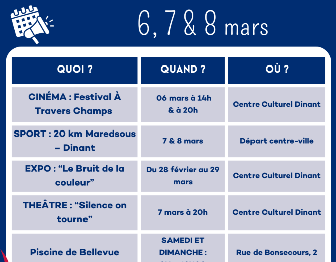 Que faire à Dinant ce week-end?