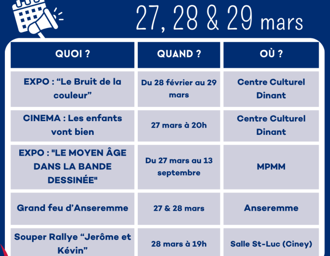 Que faire à Dinant ce week-end?