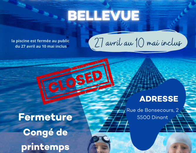 Fermeture piscine de Bellevue