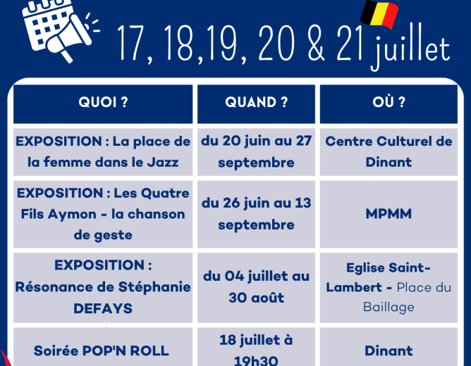 Que faire à Dinant ce week-end?
