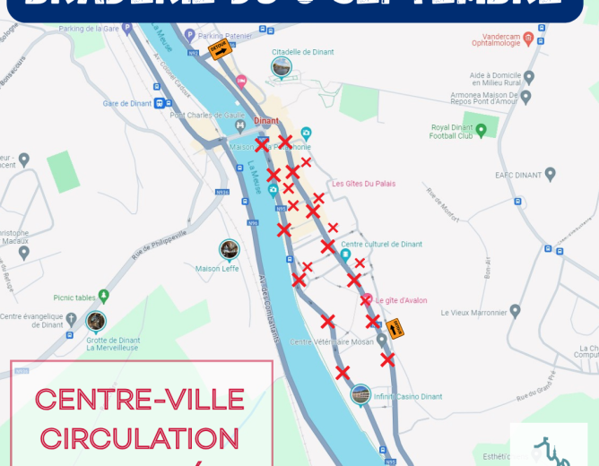 Circulation perturbée – centre-ville : braderie 6 septembre